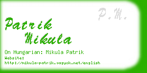 patrik mikula business card